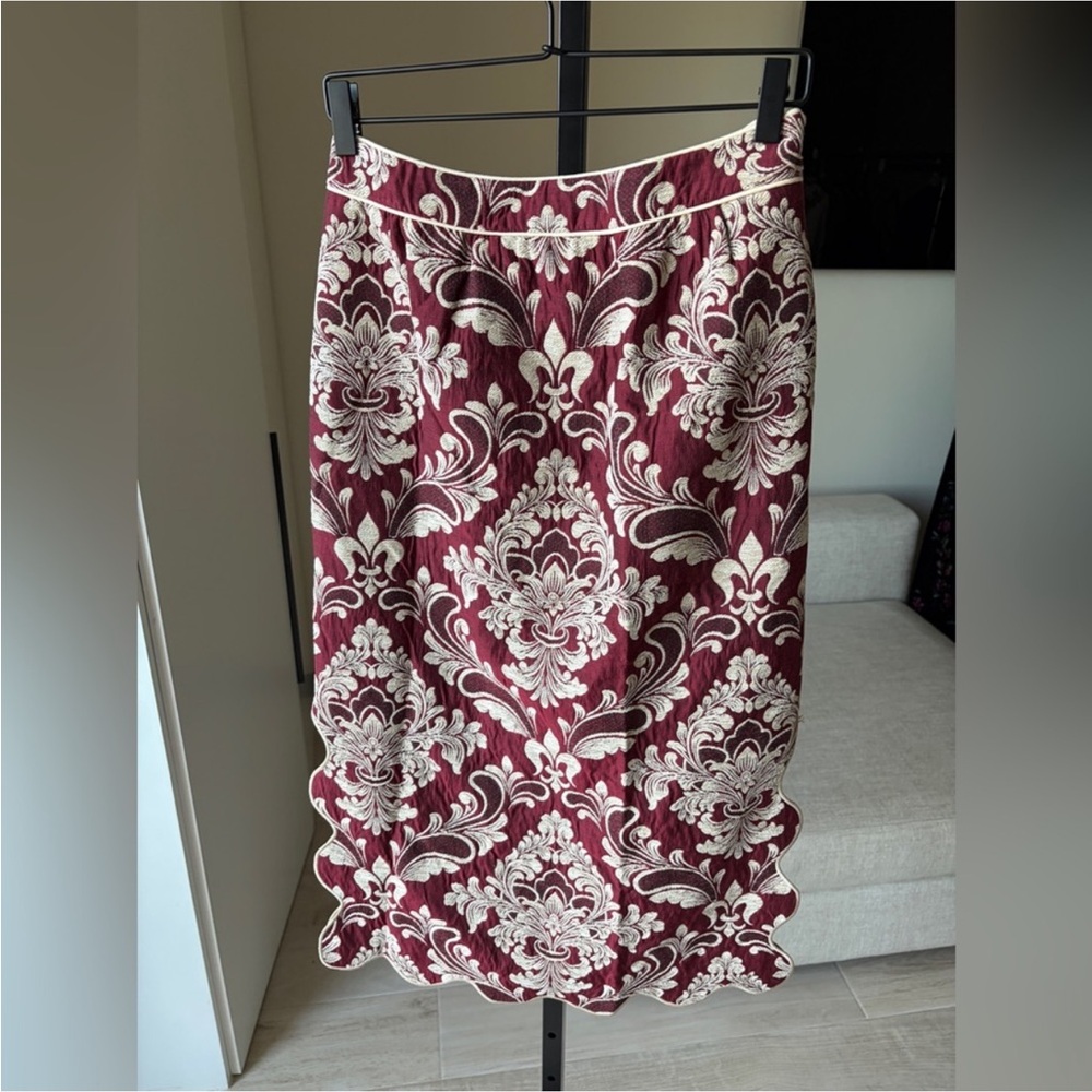 Farm Rio: Bicolor Jacquard Waves Midi Skirt DT - Picture 7 of 10
